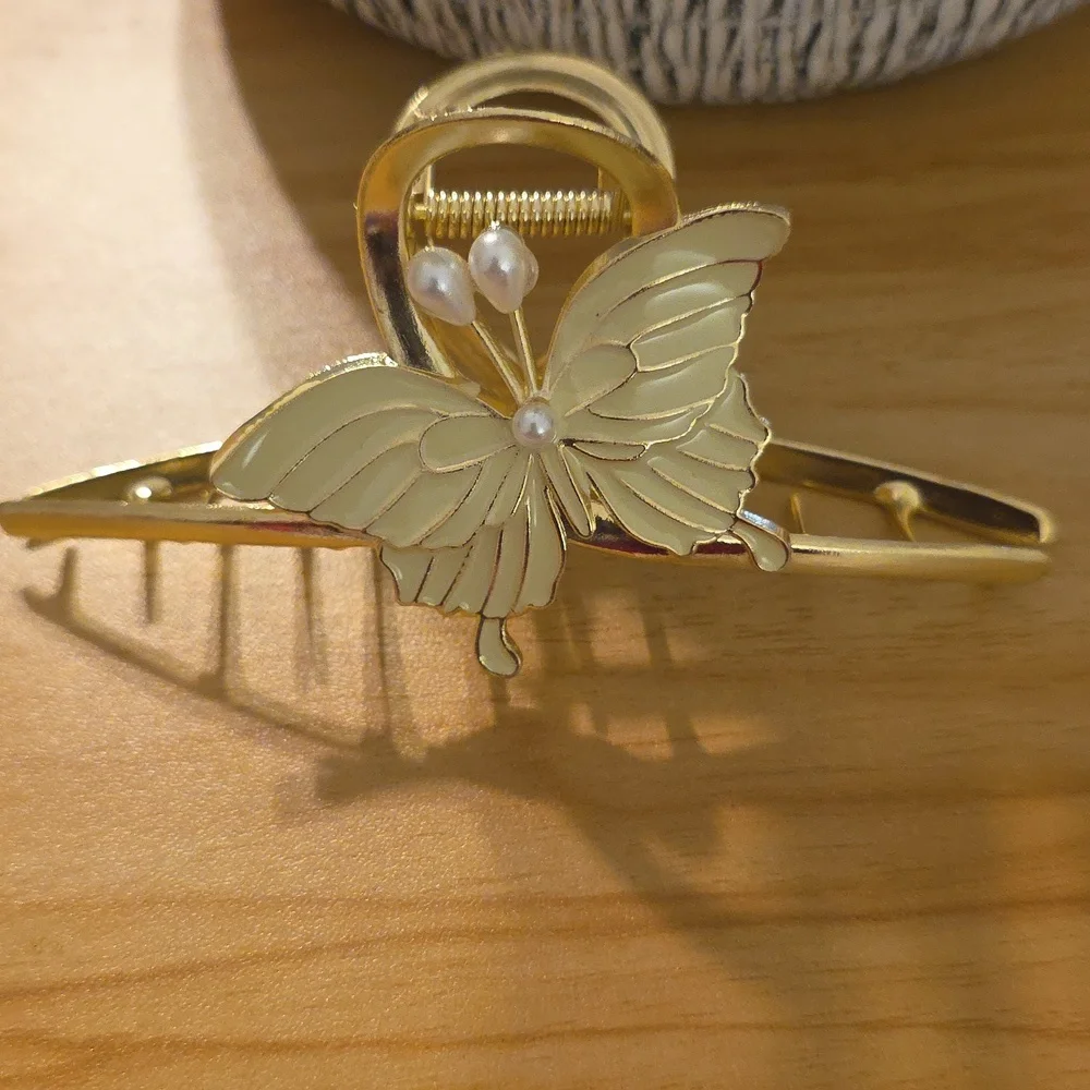 Fashio Jewelry Gold Butterfly Hair Clip